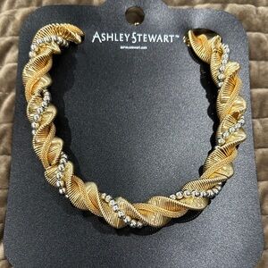 Ashley Stewart Gold and Silver Braided Necklace